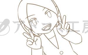 ペン入れした線画の例